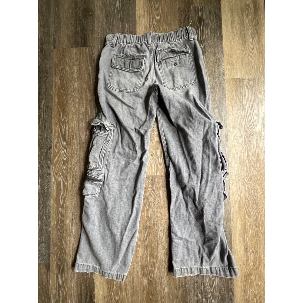 Aeropostale Cargo Pants Womens S Small Grey Excellent Mid Rise Wide Leg Utility - Picture 7 of 7